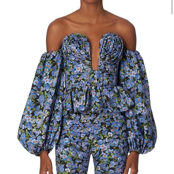 Carolina Herrera
Women's Blue Floral Belted Top - Picture 5 of 7